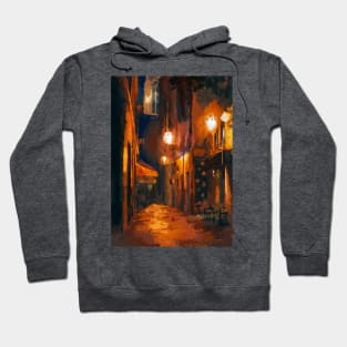 London Street at Night Hoodie